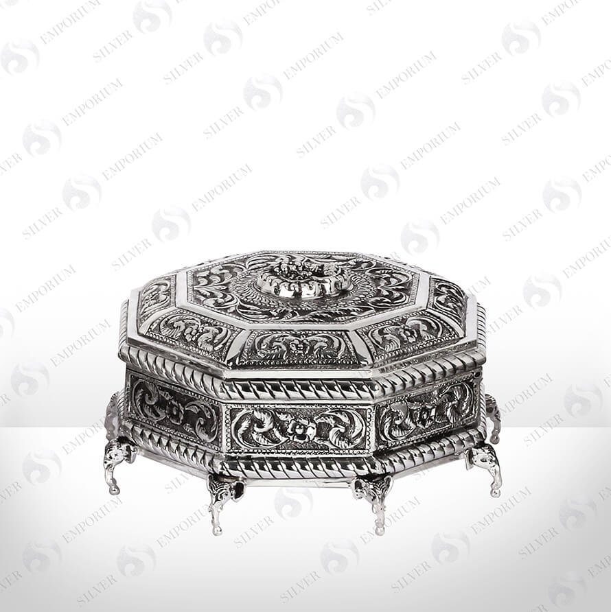 Silver Dry Fruit Box Silver Emporium