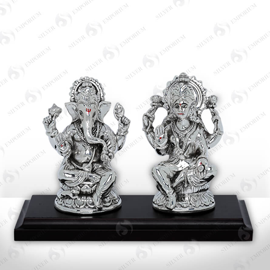 Pure Silver Ganesh and Laxmi – Silver Emporium
