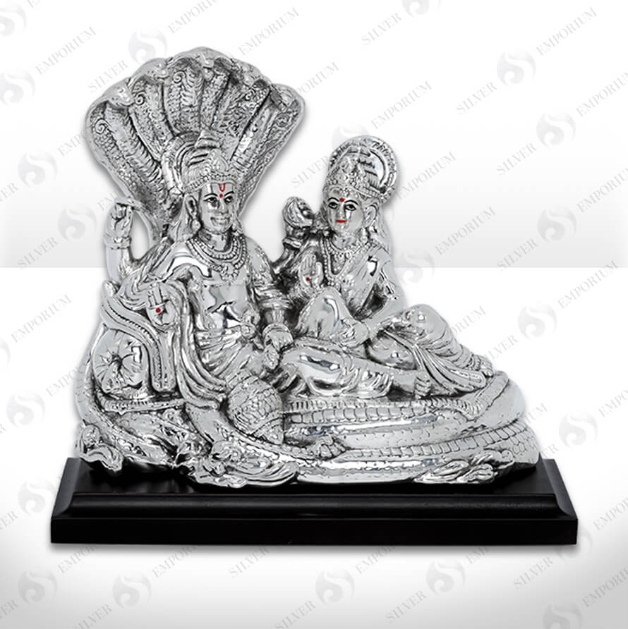 Silver Vishnu Laxmi Murti – Silver Emporium