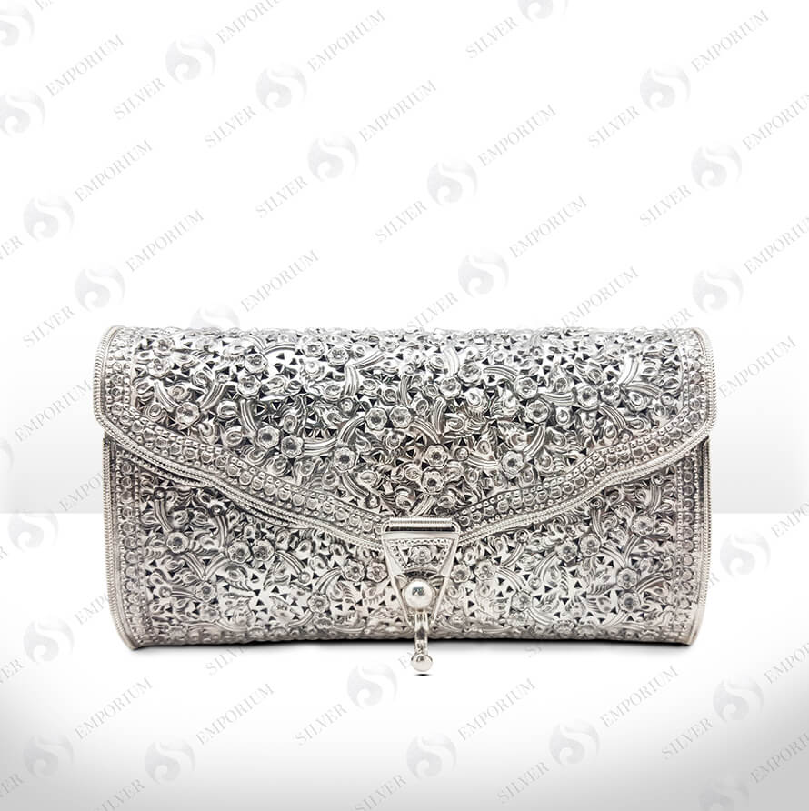 silver purse wallet